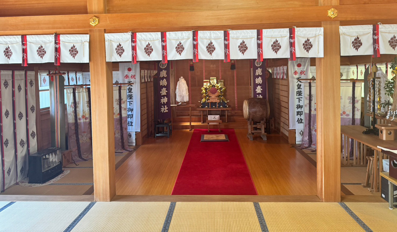 Inside the hall of worship